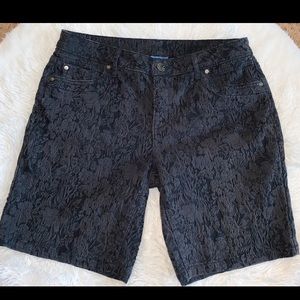 SimplyVera VeraWang embroidered blue jean shorts